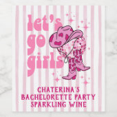 Nashville Bachelorette Rodeo Weekend Wijn Etiket (Enkel label)