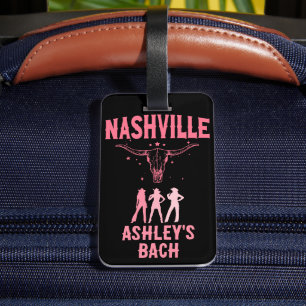 Nashville Bachelorette vorige week in Nash Cowgirl Bagagelabel