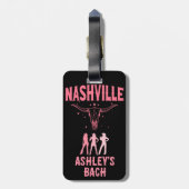 Nashville Bachelorette vorige week in Nash Cowgirl Bagagelabel (Achterkant verticaal)