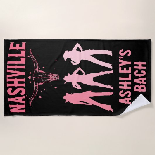 Nashville Bachelorette vorige week in Nash Cowgirl Strandlaken (Voorkant)