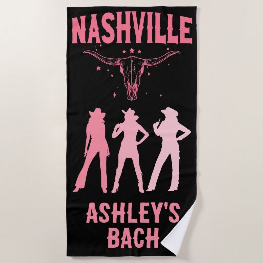 Nashville Bachelorette vorige week in Nash Cowgirl Strandlaken (Voorkant)