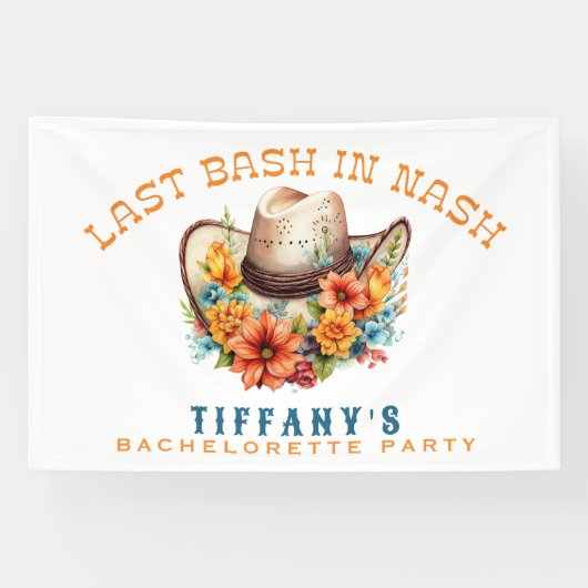 Nashville Bash Bachelorette-feestje Spandoek (Horizontaal)
