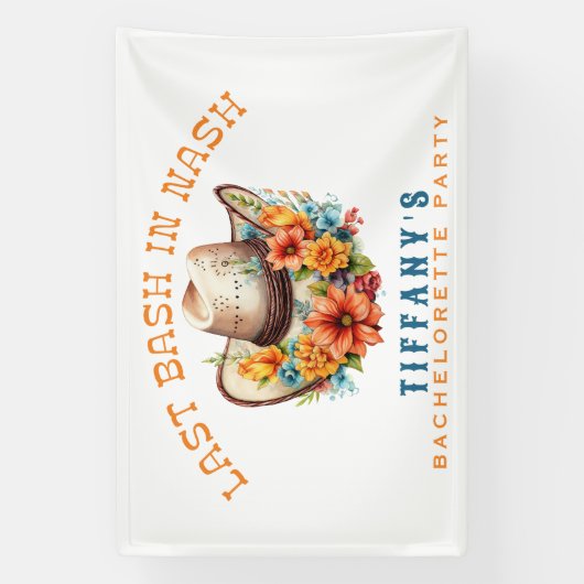 Nashville Bash Bachelorette-feestje Spandoek (Verticaal)