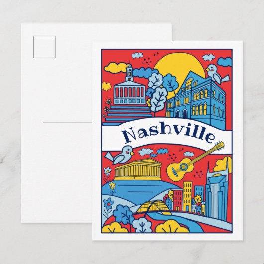 Nashville Bezienswaardigheden Briefkaart (Voorkant / Achterkant)