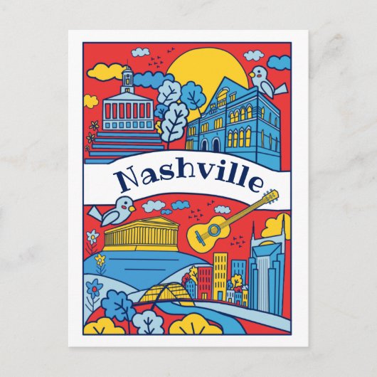 Nashville Bezienswaardigheden Briefkaart (Voorkant)