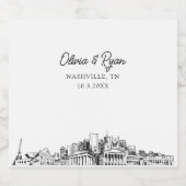 Nashville Bezienswaardigheden Gepersonaliseerd Bie Bier Etiket (Enkel label)