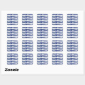 Nashville Blue Block Vierkante Sticker (Vel)
