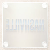 Nashville Blue Gold Coaster Set Glazen Onderzetter (Achterkant)