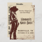 Nashville Boots and Bling Bachelorette Kaart (Voorkant / Achterkant)