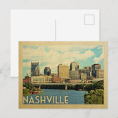 Nashville Briefkaart Tennessee Vintage Travel (Voorkant / Achterkant)