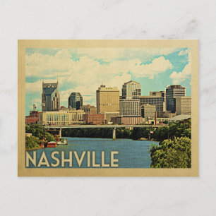 Nashville Briefkaart Tennessee Vintage Travel