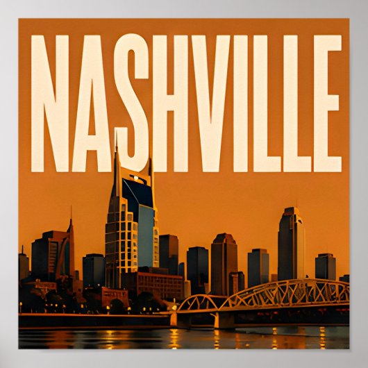 Nashville Broadway Muziekwijk Poster (Voorkant)