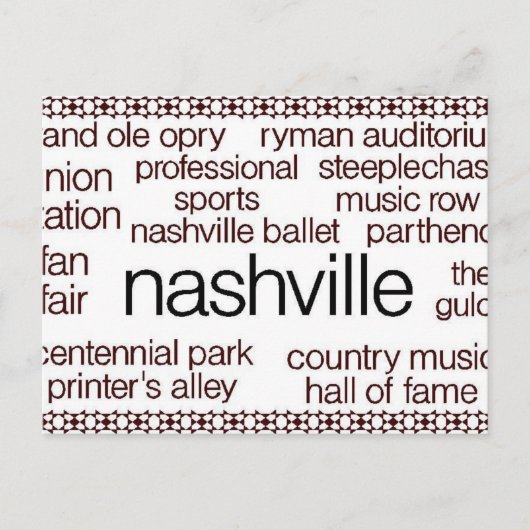 Nashville Brown Briefkaart (Voorkant)