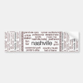 Nashville Brown Bumpersticker (Voorkant)