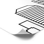 Nashville bruiloft | 10 tafel zitschema poster (Hoek)