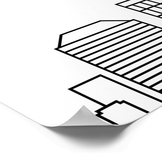 Nashville bruiloft | 10 tafel zitschema poster (Hoek)