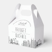 Nashville bruiloft | City Skyline Bedankdoosjes (Voorkant Zijde)