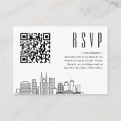 Nashville Bruiloft Deco Stijl | Evenement RSVP Informatiekaartje (Voorkant)