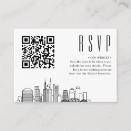 Nashville Bruiloft Deco Stijl | Evenement RSVP Informatiekaartje
