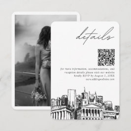 Nashville bruiloft details QR code klein Informatiekaartje