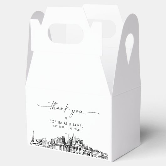 Nashville bruiloft gepersonaliseerde gunst box bedankdoosjes (Geopend)