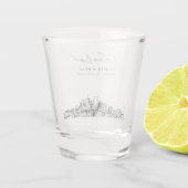 Nashville bruiloft gunst gejuich Shot glas (Achterkant)