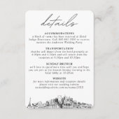 Nashville bruiloft kleine verticale details informatiekaartje (Voorkant)