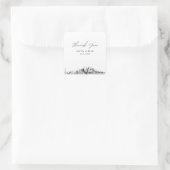 Nashville Bruiloft oriëntatiepunten Favor Dank U Vierkante Sticker (Tas)