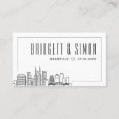 Nashville bruiloft | Plaats kaarten voor en achter Plaatskaartje (Achterkant)
