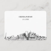 Nashville Bruiloft Traditionele RSVP Maaltijden Op Informatiekaartje (Achterkant)