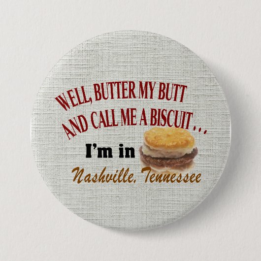Nashville Butter Biscuit, 3-inch ronde Button (Voorkant)