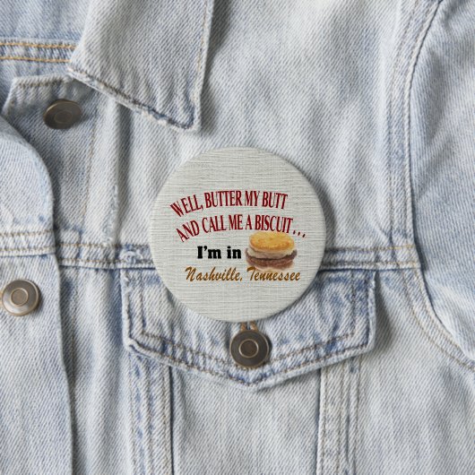 Nashville Butter Biscuit, 3-inch ronde Button (In situ)