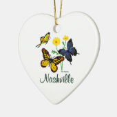 Nashville Butterflies Keramisch Ornament (Links)