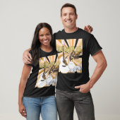 Nashville Cat Wit Perzisch met witte F gitaar T-shirt (Unisex)