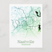 Nashville City Map Briefkaart (Voorkant)