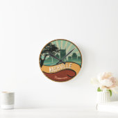 Nashville City Skyline Retro  wandklok (Huis)