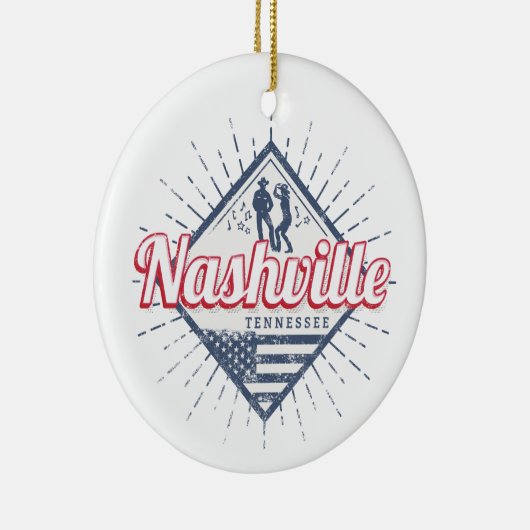 Nashville City Tennessee Verenigde Staten  Verenig Keramisch Ornament (Rechts)