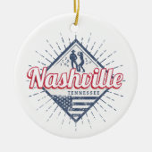 Nashville City Tennessee Verenigde Staten  Verenig Keramisch Ornament (Voorkant)