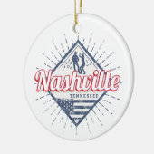 Nashville City Tennessee Verenigde Staten  Verenig Keramisch Ornament (Links)