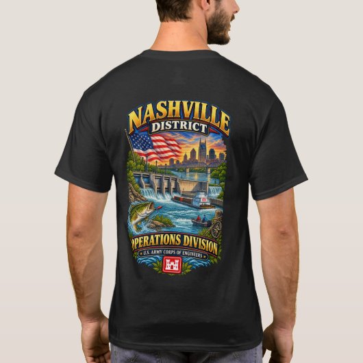 Nashville Corps of Engineers OPS Dam V.2 T-shirt (Achterkant)