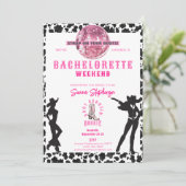 Nashville Cowgirl Disco Rodeo Bachelorette-weekend Kaart (Staand voorkant)