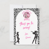 Nashville Cowgirl Disco Rodeo vrijgezellenweekend Bedankkaart (Voorkant)