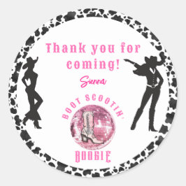 Nashville Cowgirl Disco Rodeo vrijgezellenweekend Ronde Sticker