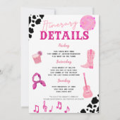 Nashville Cowgirl Laatste Rodeo Bachelorette Kaart (Achterkant)