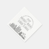 Nashville Deco Skyline | Weddenschap Napkins Servet (Hoek)