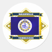 Nashville Diamond Ronde Sticker (Voorkant)