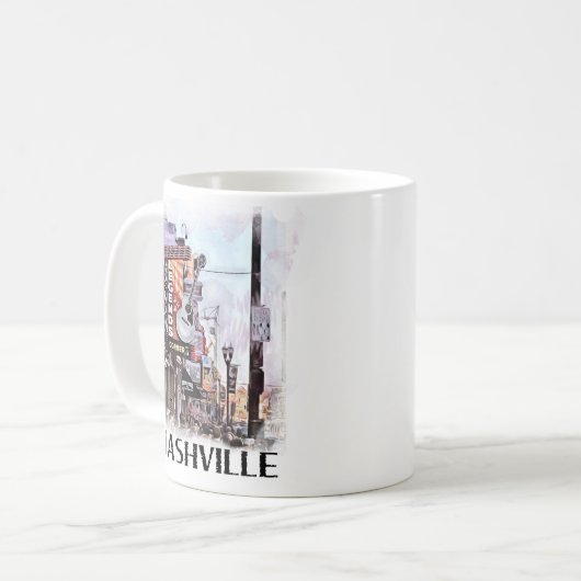 Nashville Downtown op Broadway Koffiemok (Voorkant links)
