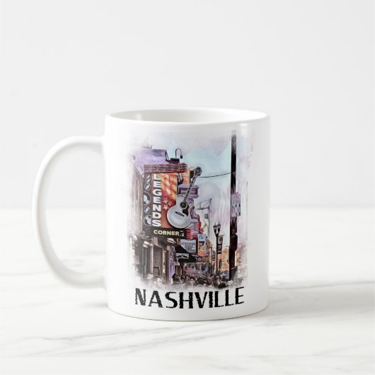 Nashville Downtown op Broadway Koffiemok (Links)