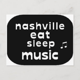 Nashville Eat Sleep Music Briefkaart