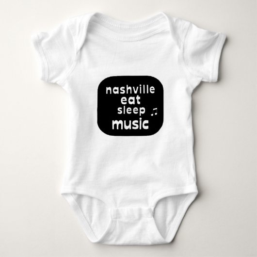 Nashville Eat Sleep Music Romper (Voorkant)